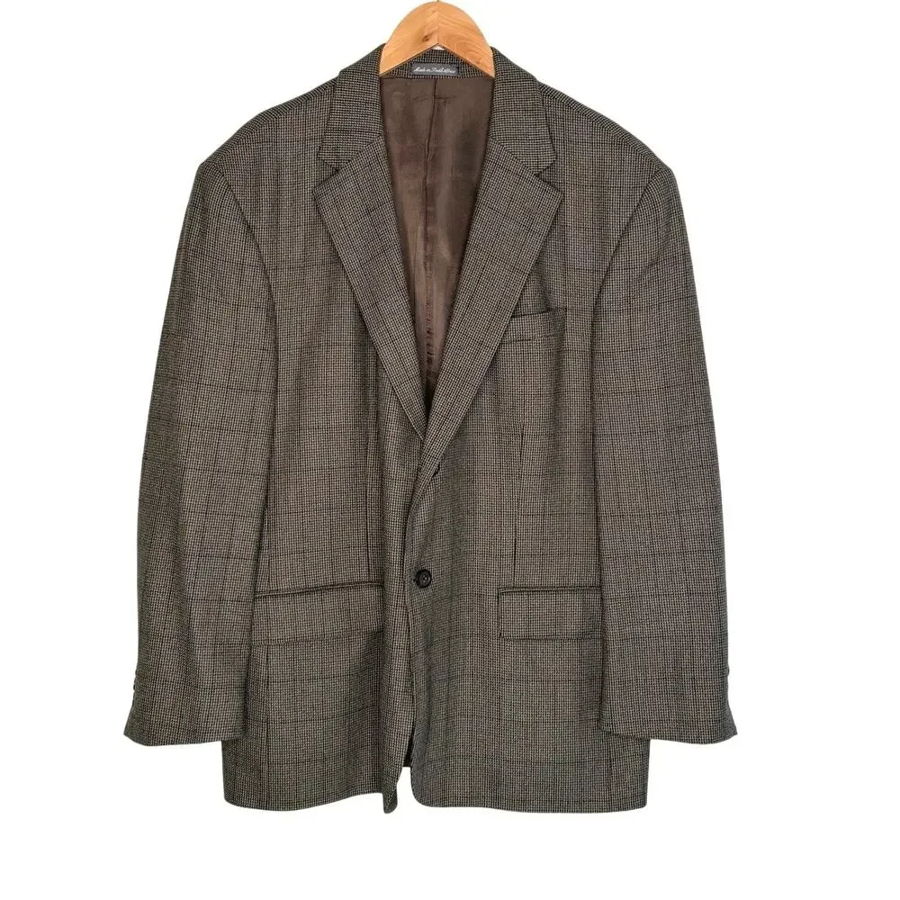 Vintage Oscar De La Renta men’s sports coat wool cashmere size 44 short
